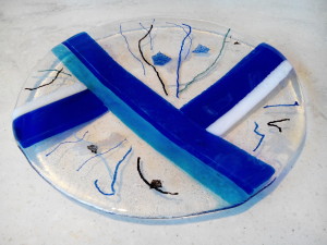 fused glass plate